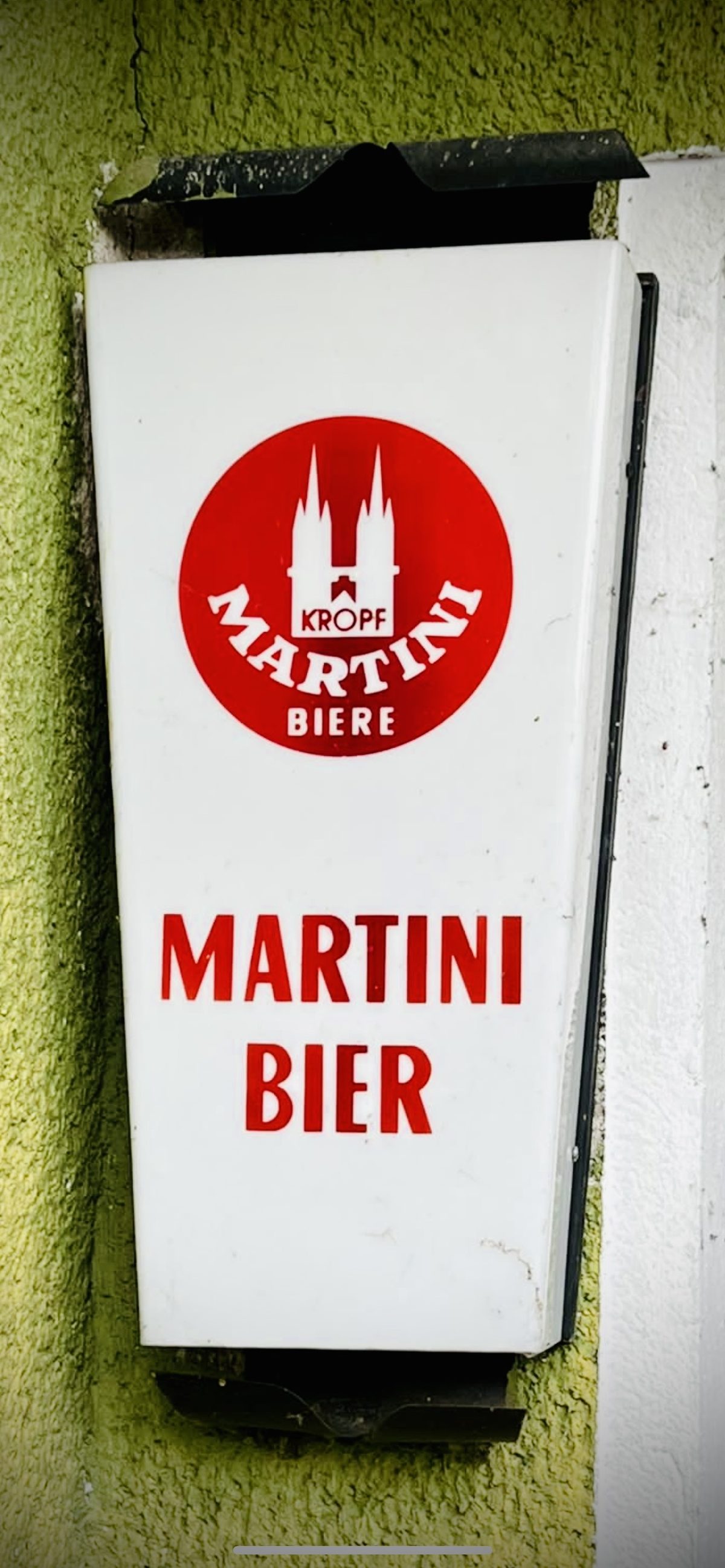 Leuchtkasten „Kropf Martini Biere“